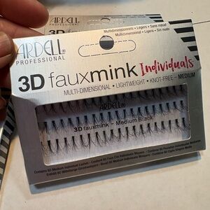 Ardell lot of 4 3D Faux Mink Individuals in the Medium Black style